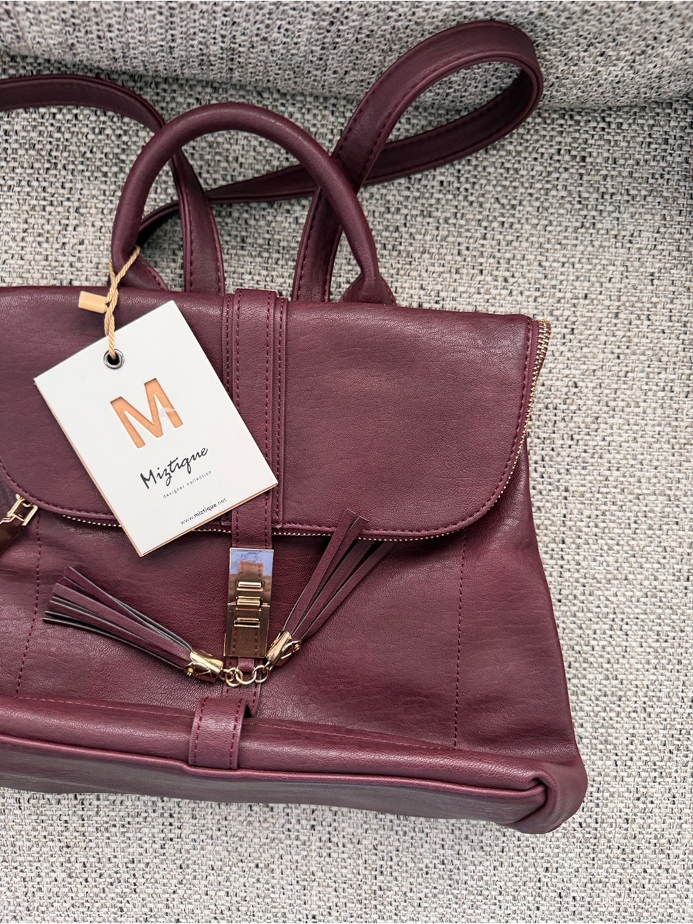 Miztique The Diana Vegan Leather Women’s Backpack Burgundy Brand New